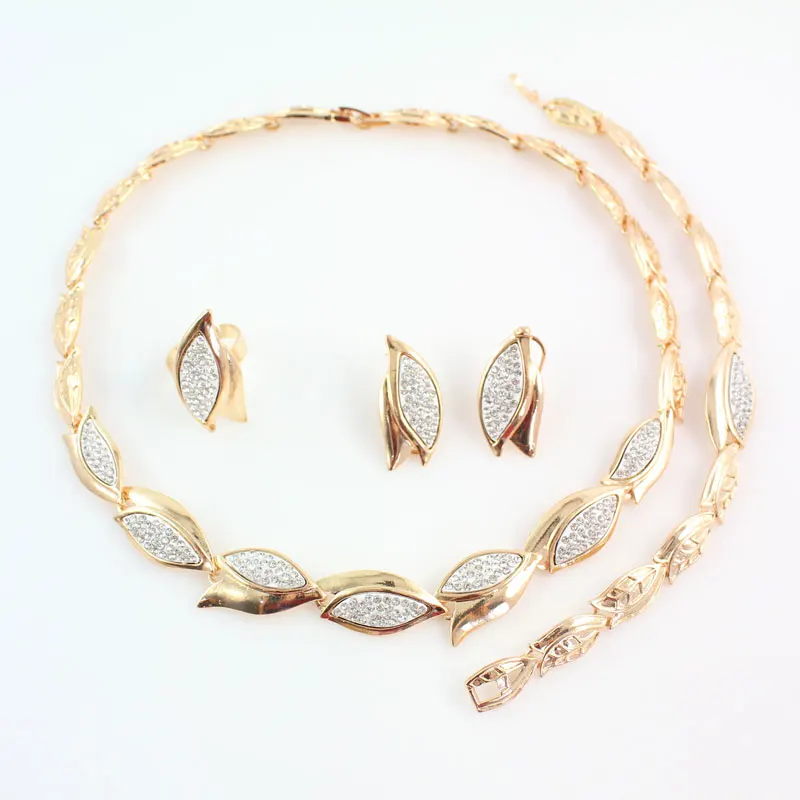 Модные женские вечерние комплекты ювелирных изделий из бисера золотого цвета в