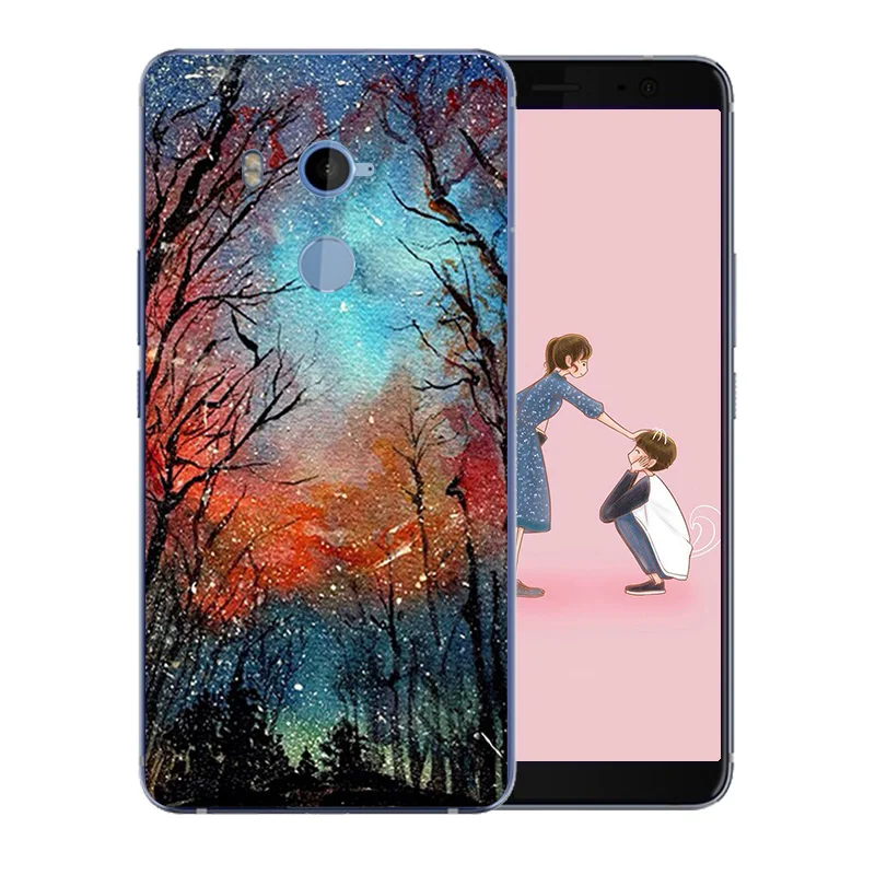 Роскошный Матовый чехол для HTC U 11 Plus U11 с рисунком звездного неба U11Plus 2Q4D200