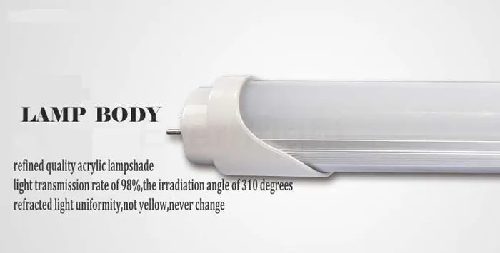 100 шт./лот T8 Светодиодная трубка 600 мм 10 Вт SMD 2835 48 светодиодов/шт. Светодиодные