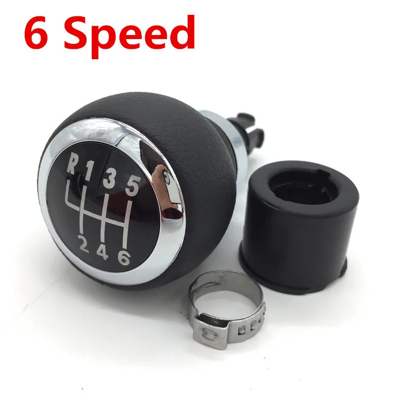 6 Speed Knob 5/6 скоростей Ручка переключения передач Ручка гетры загрузки рамка Комплект для Volkswagen VW Passat B6 2005 2006-2012 ручка переключения передач с крышкой - Название цвета: 6 Speed Knob