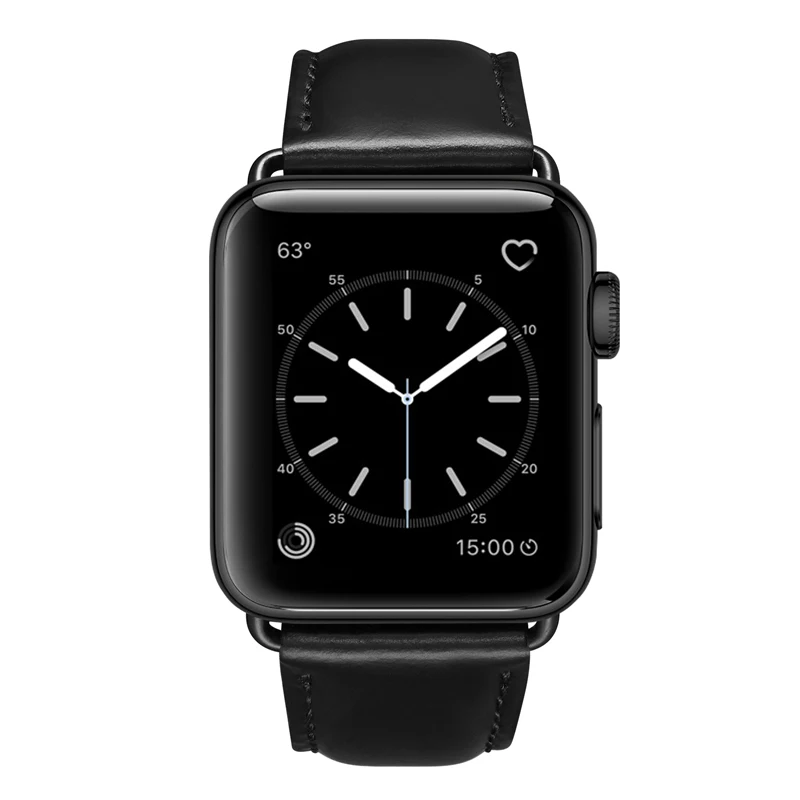 Кожаный ремешок для Apple Watch 4 42 мм 44 черный мужской браслет VIOTOO коричневый кожаный