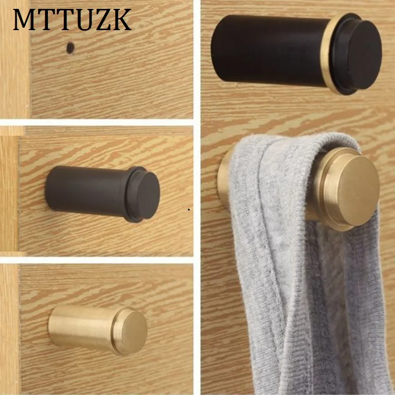MTTUZK Твердый латунный крючок из чистой меди современный декоративный настенный