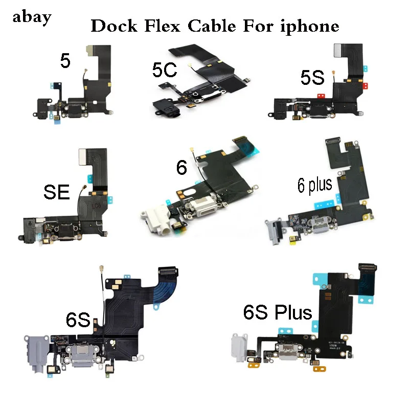 Сменный зарядный usb разъем для iPhone 5 5C 6 6S 7 Plus гибкий кабель наушников|Шлейфы