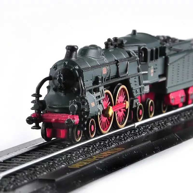 Высокая имитация 1:220 масштабной модели поезда из сплава с механизмом инерции, угольный паровой металлический игрушечный автомобиль для детей, подарки, бесплатная доставка.