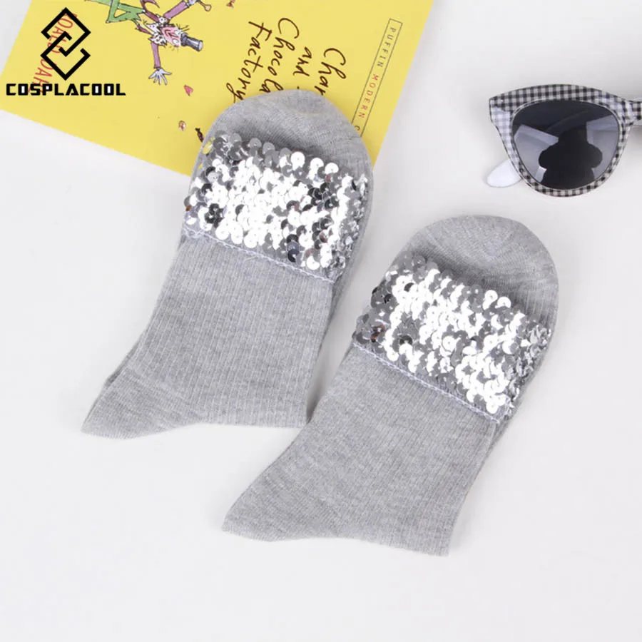 Новые корейские блестящие короткие носки в виде мороженого из хлопка|calcetines