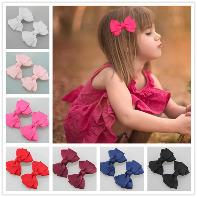 5 пар/лот Сури луки дети Головные уборы Луки Заколки для волос маленьких Обувь