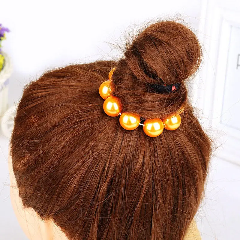 Резинки для волос AWAYTR с жемчугом женщин эластичные резинки девочек аксессуары