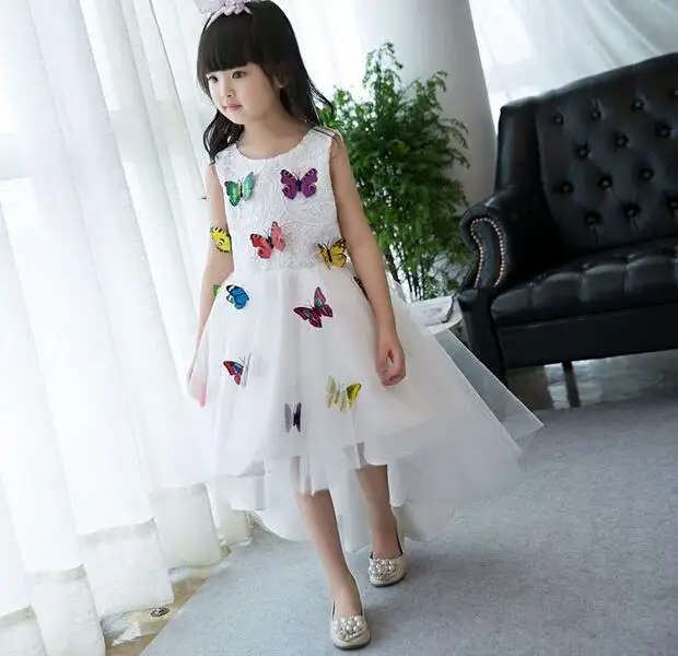 Летнее платье для маленьких девочек одежда с цветочным узором нарядные платья