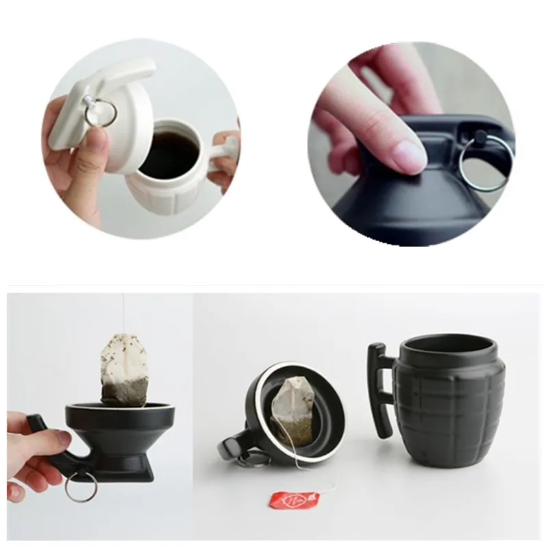 Classical Grenade Coffee Mugs Practical Water cup with Lid Granada Creativa Taza de cafe Tea Cup For Birthday Girl Gift | Дом и сад