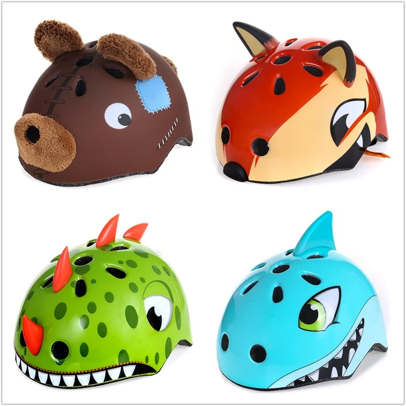 Детский велосипедный шлем WEST BIKING Сверхлегкий с мультяшным рисунком животного