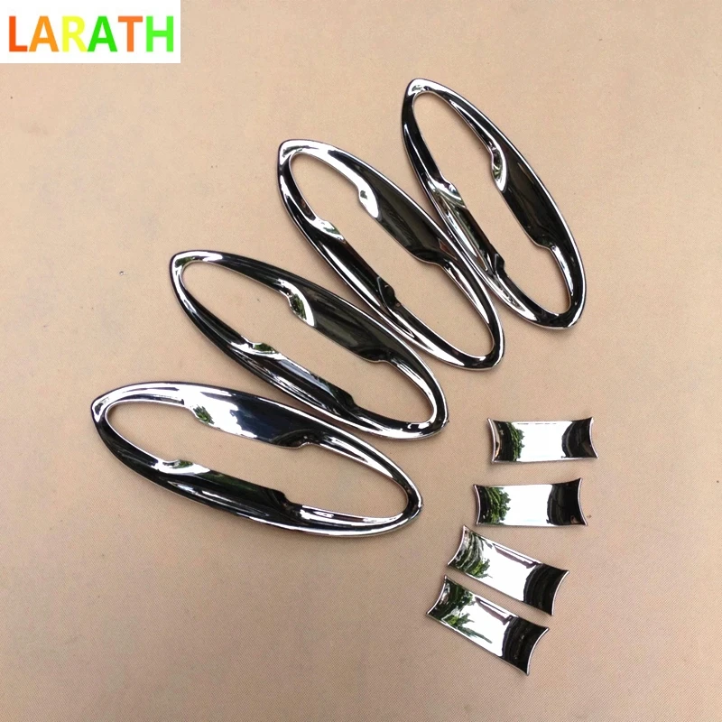 For Honda Fit jazz 2014 2015 2016 2017 car body cover detector trim ABS chrome external door Bowl stick lamp frame hoods 8pcs | Автомобили