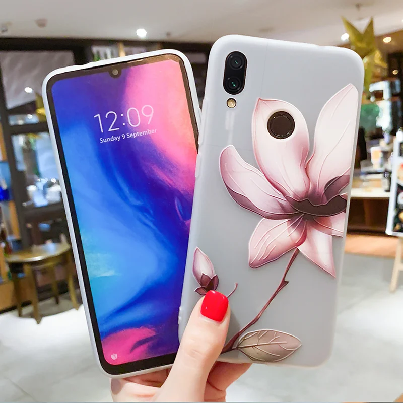 Flower Phone Cases For Redmi Note 7 Case 6 5 Pro 4X S2 Cover Forested Soft TPU Capas Xiaomi Mi 8 9 SE | Мобильные телефоны и
