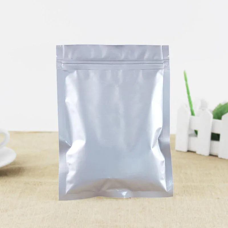 

100 Pack, Zipper Top Aluminum Foil Resealable Value Pack Package Pouches Zip Lock Food Cookie Meat Snack Grain Storage Bags