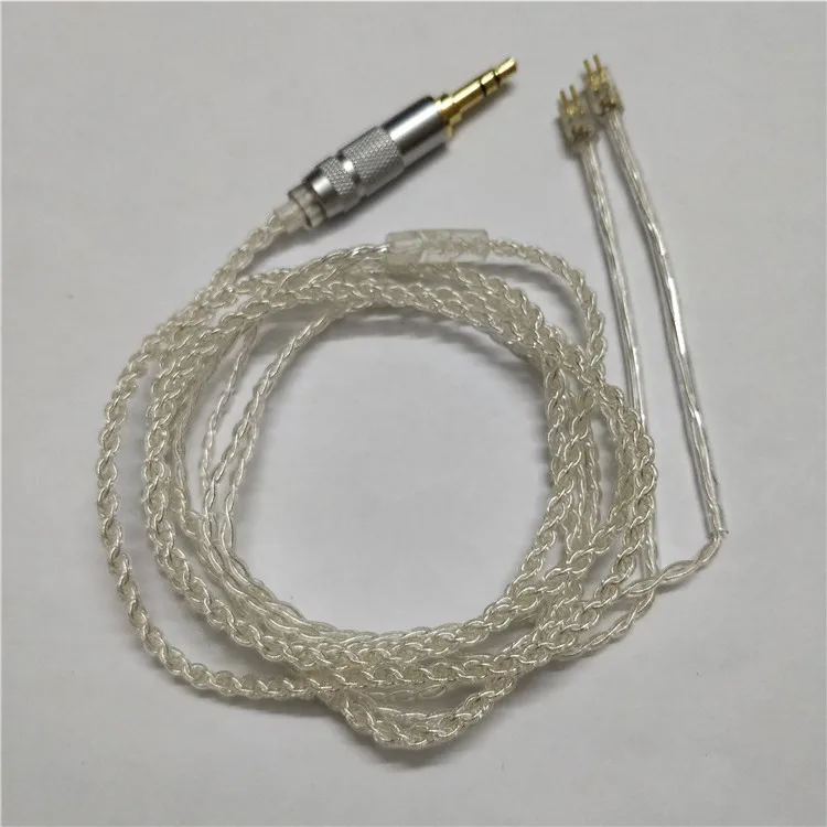 

diy upgrade earphone cable sivler plated wire for jh1964 0.78mm pin