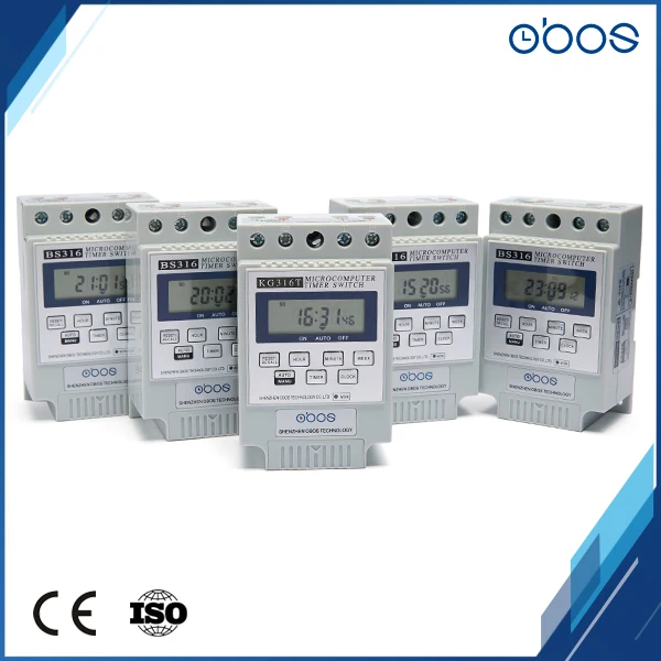

OBOS free shipping programmable timer switch with time setting range 1min-168H open/close 10 times on /off per day /weekly