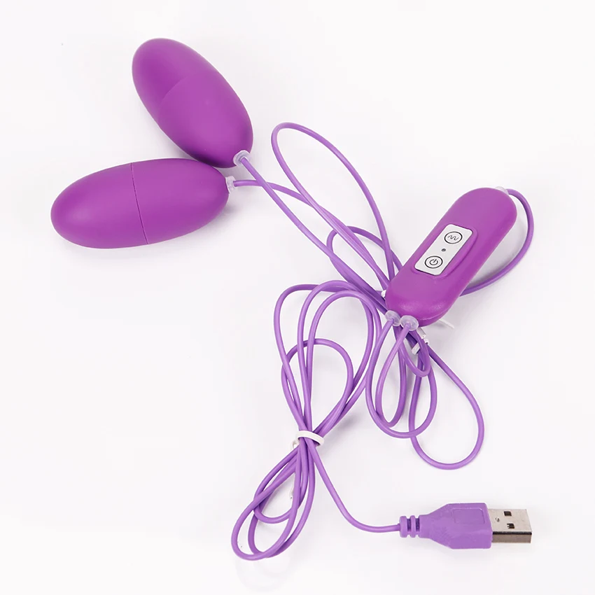 USB двойной вибратор яйцо для стимуляции точки G 10 скоростей вибрируя Стиль