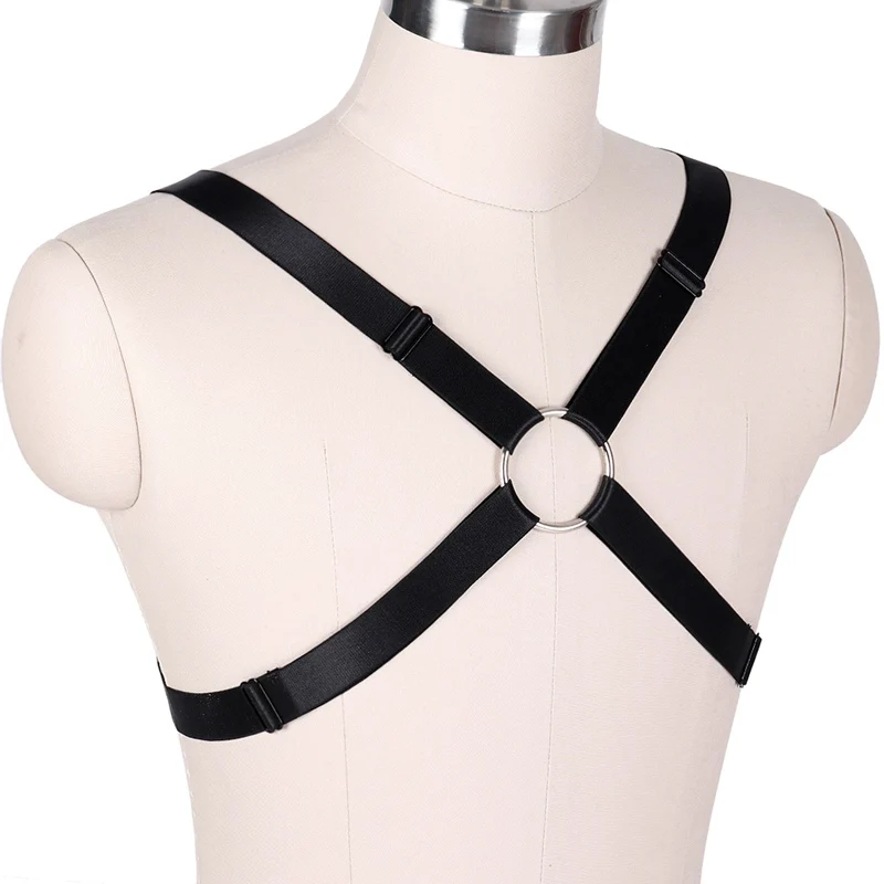 Crop Top Strappy Chest Shoulder Harness Punk Goth Body Cage Lingerie Elastic Plus Size Night Clubs Clothing Rave Accessory | Женская