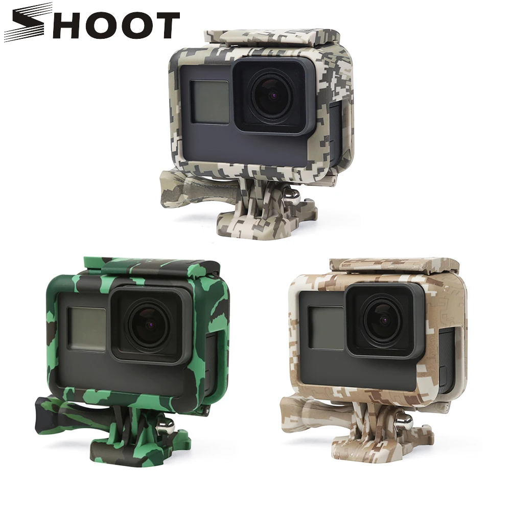 Камуфляжный защитный чехол для камеры GoPro Hero 7 6 5, черный стандартный чехол для камеры Go Pro 6 5, аксессуары