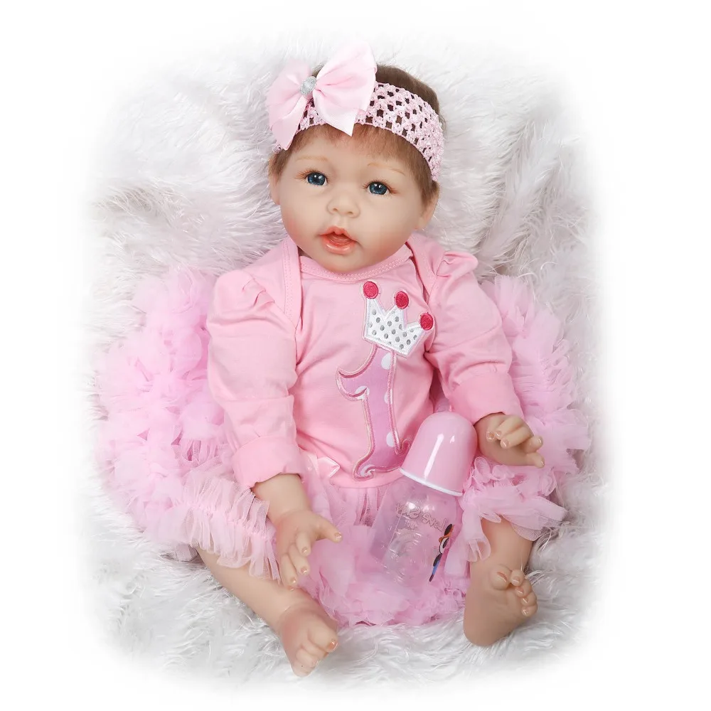 Силиконовая виниловая Кукла Реборн Реалистичная мягкая на ощупь младенец