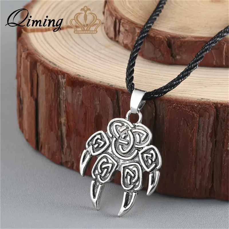 as picture Viking кулон Valknut мужское ожерелье круглый языческий религиозный человек славянский Серебряный Женский стимпанк Ювелирное колье в тибетском стиле амулет - Окраска металла: as picture