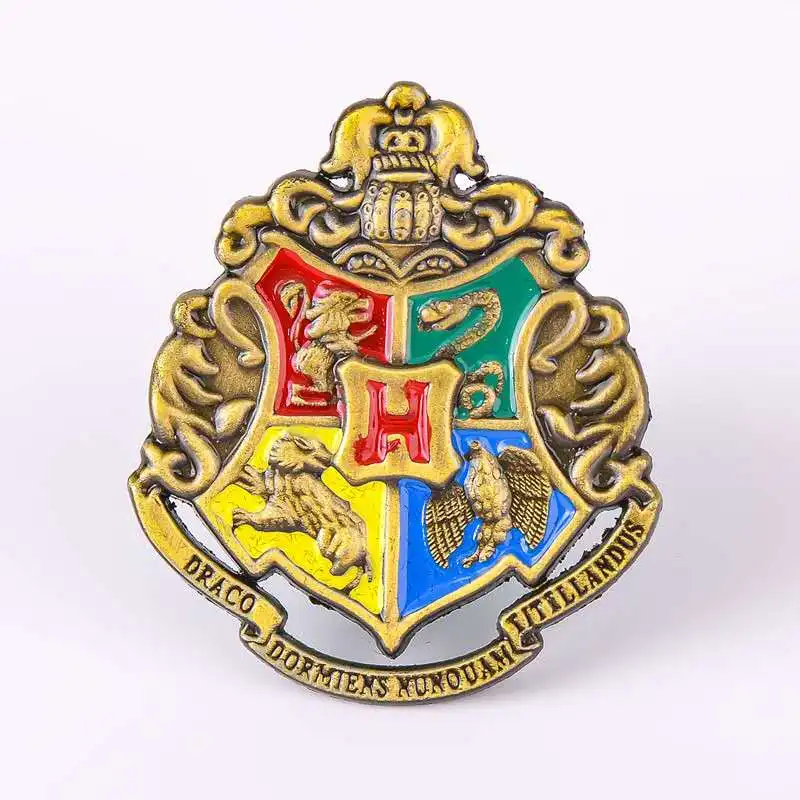 5 шт. знак школы Хогвартс булавки брошь Гриффиндор модная Ravenclaw Слизерин значок с