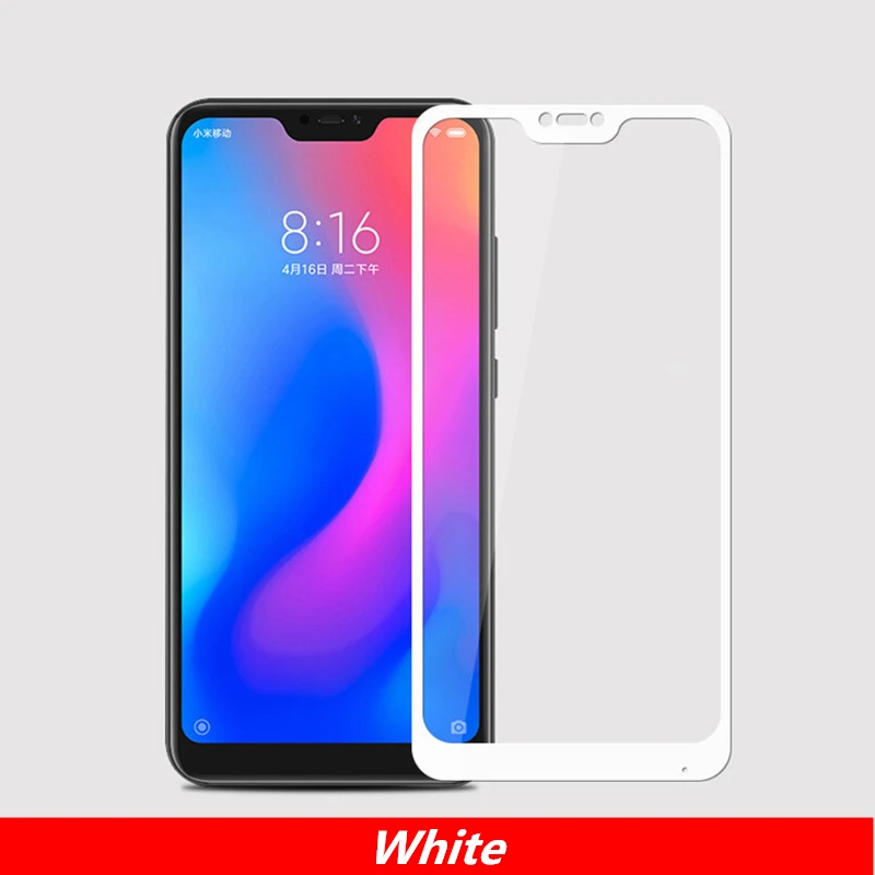 white 2pcs Mi A2 Lite Glass Tempered Glas For xiaomi mi a2 lite protective Glass on Xiomi Mia2 A2lite Mia2lite A 2 Light safety Film - Color: white