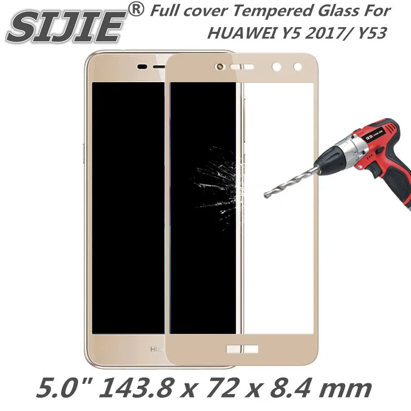 Полное покрытие закаленное стекло для HUAWEI Y5 2017 3 Y53 5 дюймов экран защитный чехол