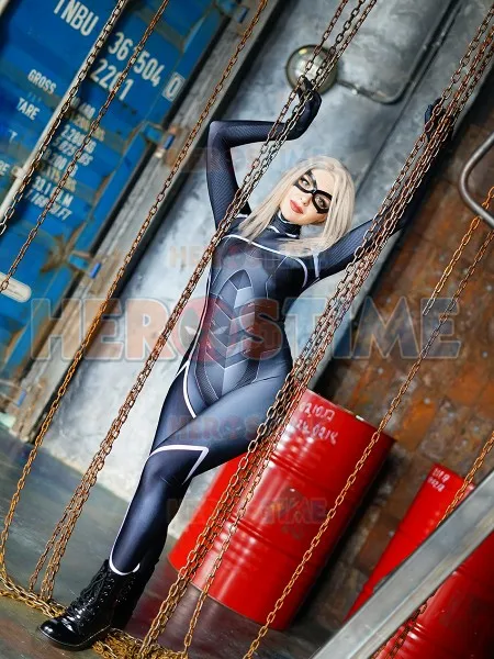 Костюм с черной кошкой костюм Человека паука для косплея 3D принтом высокое