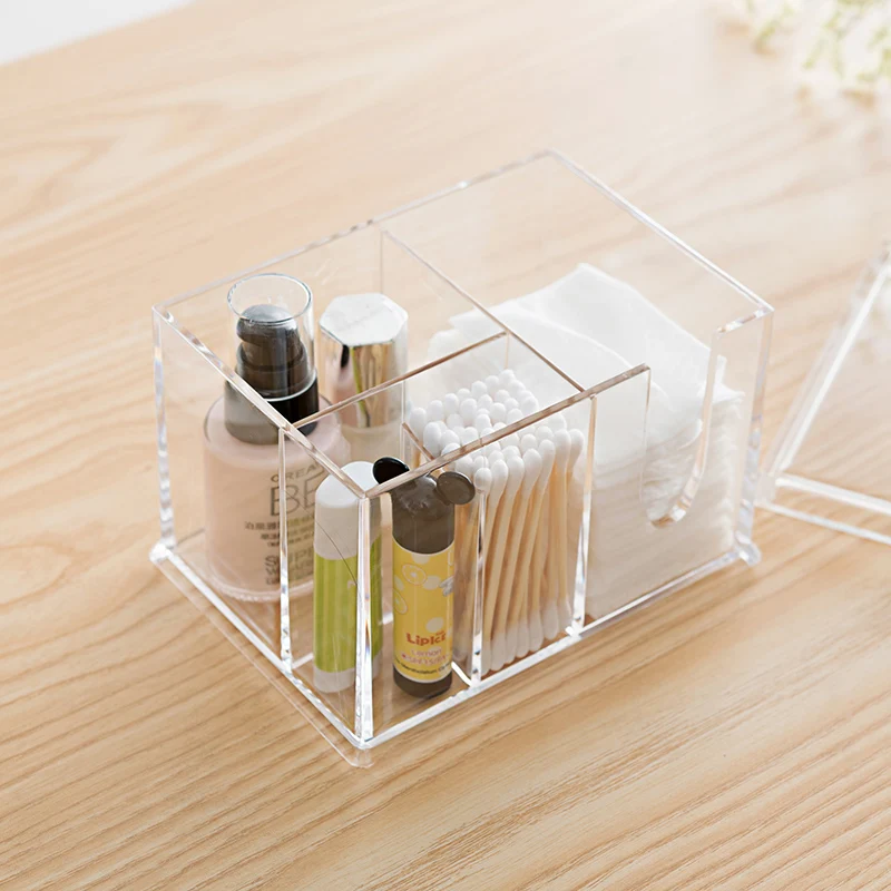 Акриловый Органайзер для косметики органайзер в ванную комнату 3 отделения