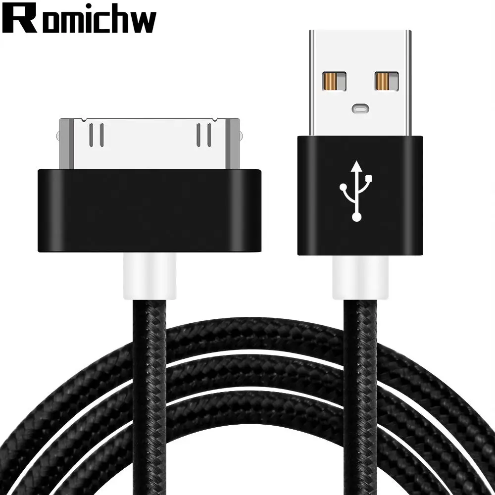 ROMICHW USB Cable Charge Fast Charging Data Sync Cord For iPhone 4 4s 3GS 3G iPad 1 2 3 iPod Nano itouch 30 Pin Charger Adapter | Мобильные