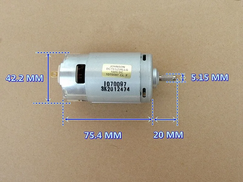 DC24V-100V compensated carbon brush High torque 7512 motor Spindle motor