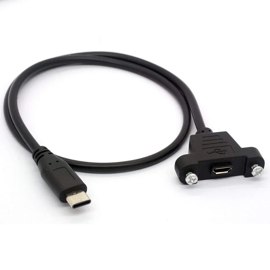 USB 3.1 Type C штекер на Micro 3. 0 5Pin гнездовой панельный кронштейн для синхронизации