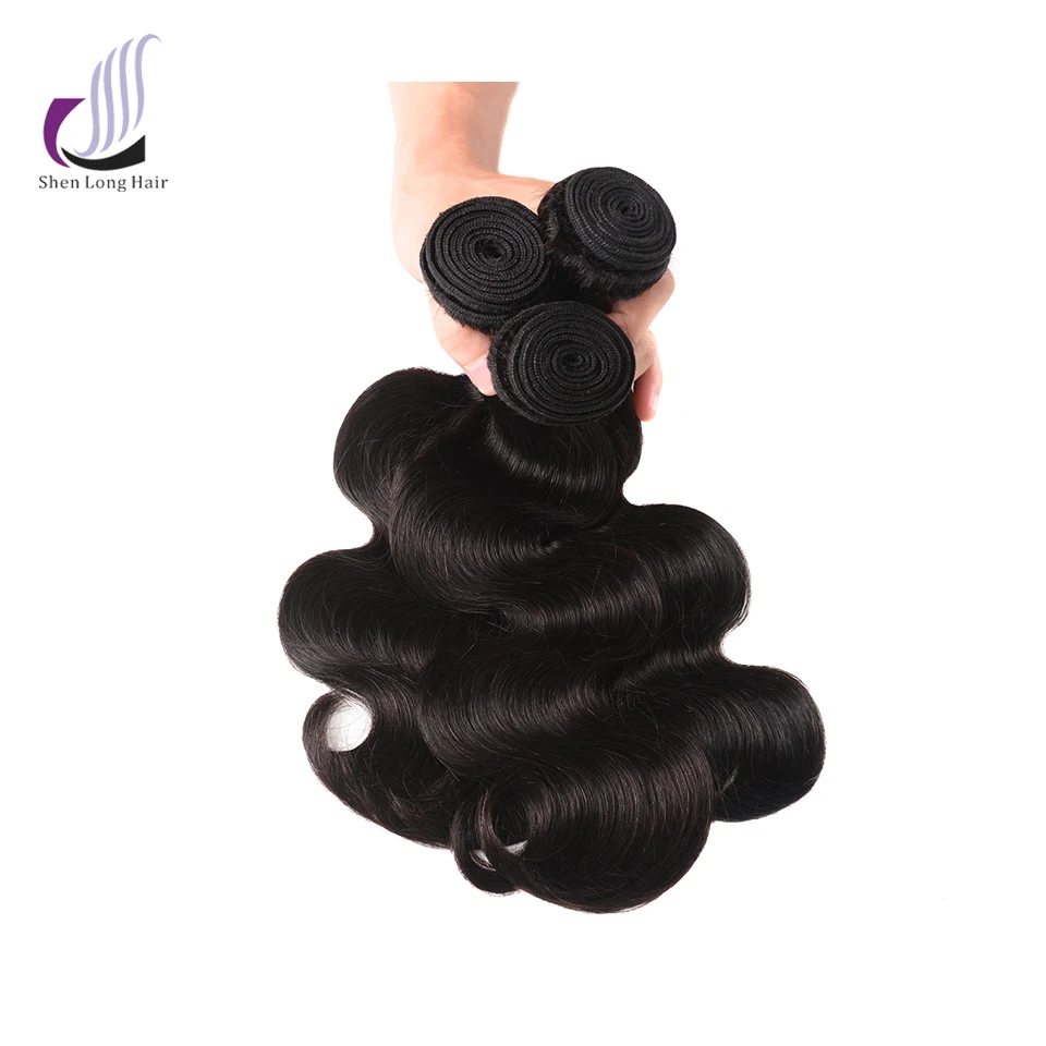 SHENLONG перуанские пучки волос объемные волнистые Remy человеческие волосы для