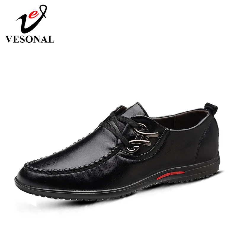 VESONAL Brand 2019 Summer Comfortable New PU Leather Men Shoes Breathable Fashion Casual Sneakers breathable Male Footwear | Обувь