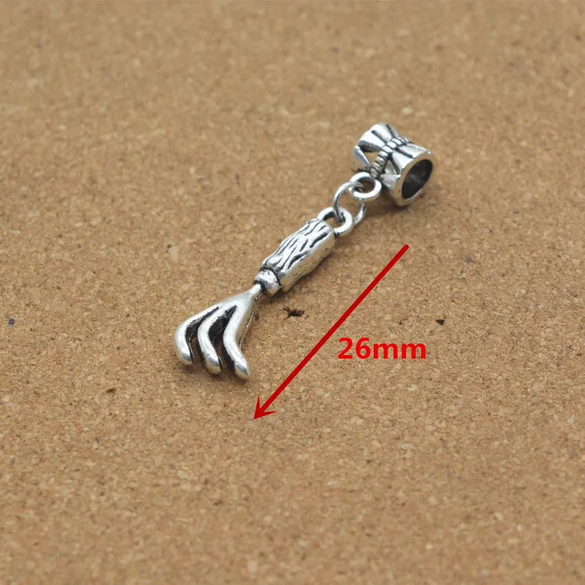 Оптовая продажа 20 шт Вилка Шарм тибетский серебряный шарик подвеска с большим