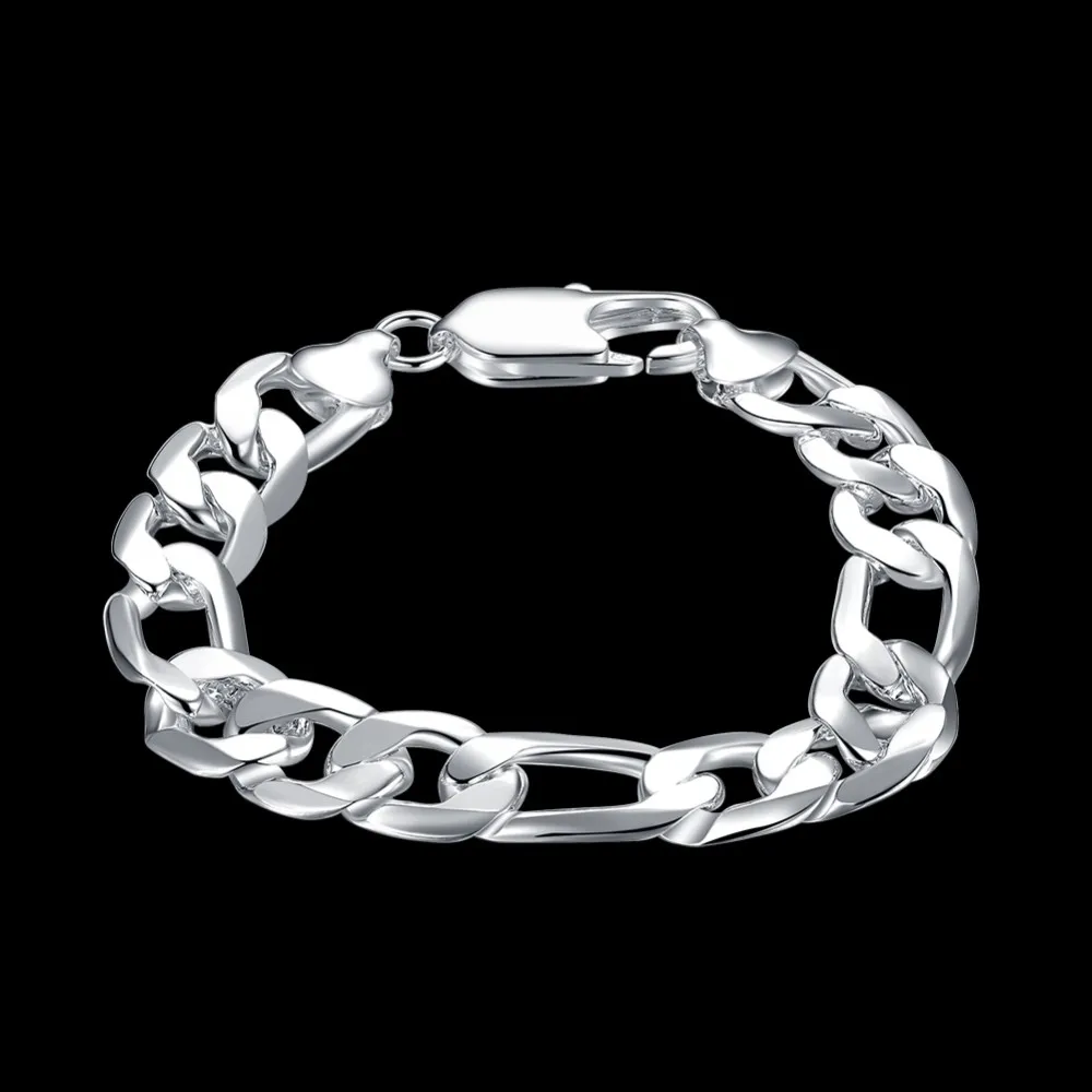 Мужской ювелирный комплект из колье и браслета серебро 925 пробы 12 мм|bracelet necklace|silver