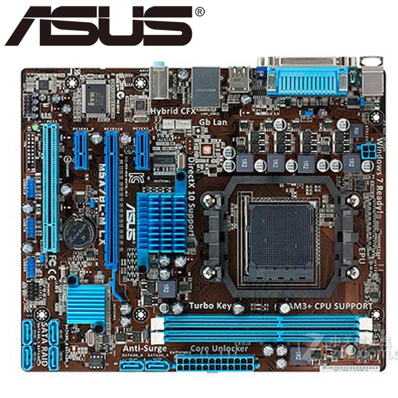 Настольная Материнская плата Asus M5A78L-M LX 760G 760L с разъемом AM3 AM3+ DDR3 16G U ATX UEFI биос оригинальная б/у материнская плата в продаже