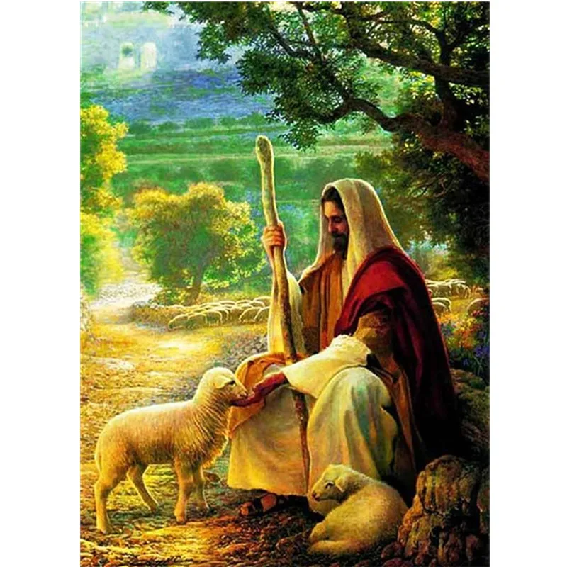 Альпака религия Иисус полный алмазная вышивка 5D живопись крестом 3D Алмазная