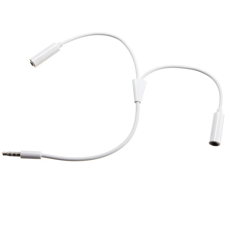 LEORY 3.5 mm Earphone Headset Headphone MP3 MP4 Audio Stereo Plug Y Splitter Cable Adapter Jack 1 Male to 2 Dual Female | Электроника