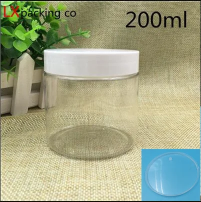 200 ml Inner cover 30 шт 50 80 100 150 200 250 мл прозрачные Пластиковые Упаковочные бутылки с белой крышкой контейнер для специй банка с наклейкой - Цвет: 200 ml Inner cover