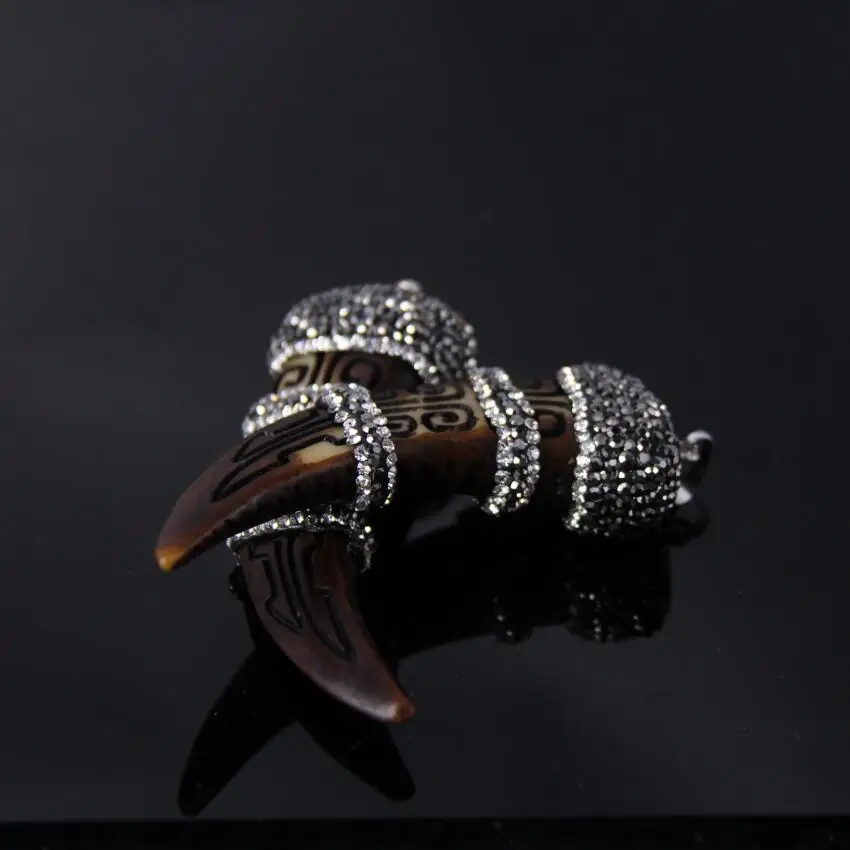 5 шт. коричневая подвеска в виде ломтиков кости Ox ожерелье с подвеской из горного