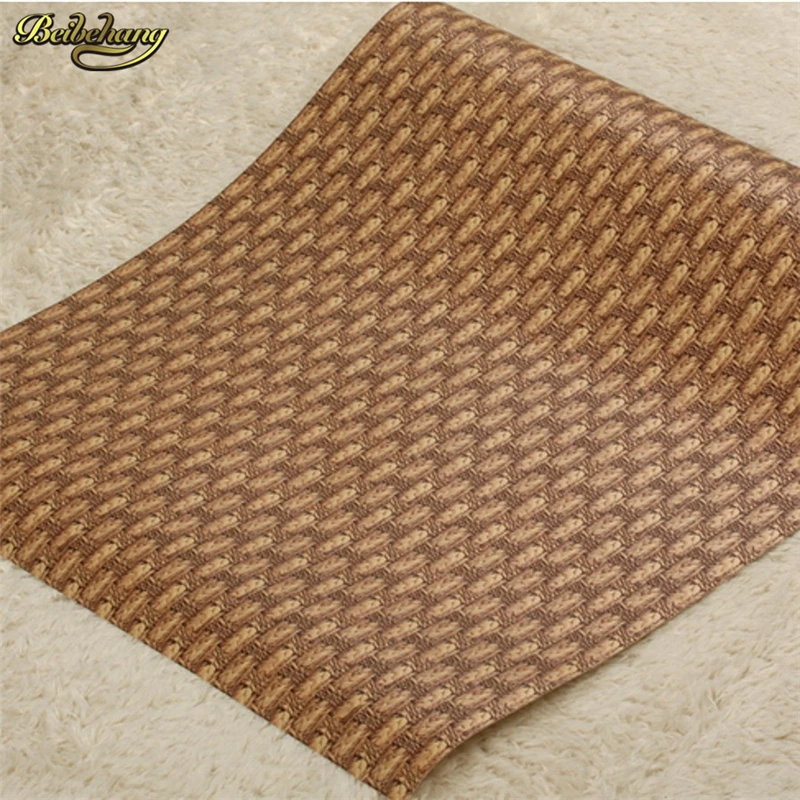 

beibehang PVC Straw Braid Wallpaper Plain Solid Embossed Wall Paper Kids Room Living Room Home Decor Vintage .papel de parede
