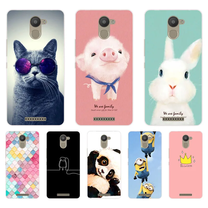 for BQ Aquaris u plus Case Silicon Painted animals Painting Soft TPU Back Cover U protect Phone cases shell |