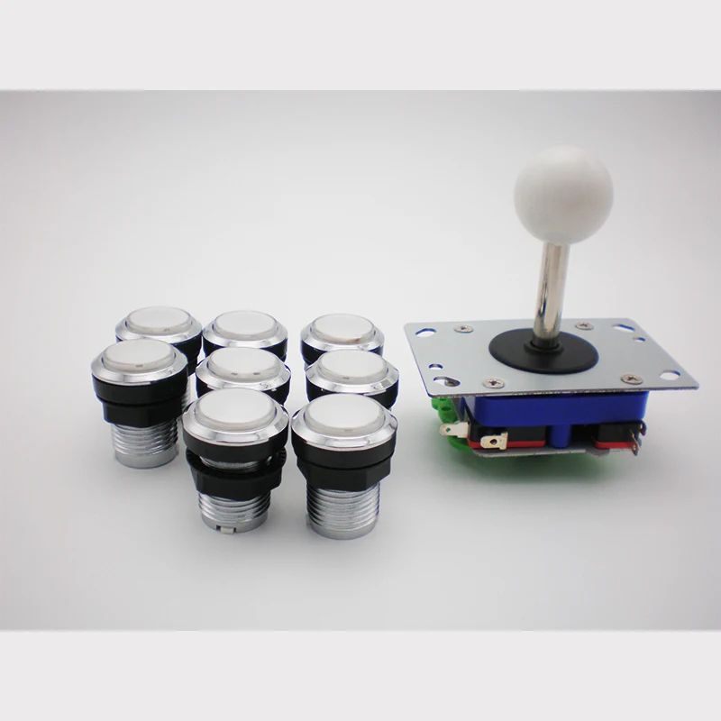 

DIY Bundles Kit With Joystick illuminated Arcade Push Buttons holder nut microswitch