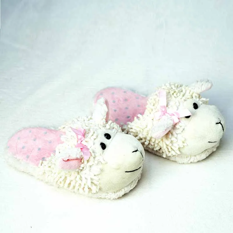 Lovers Warm Woman Slippers Winter Plush Home Floor Shoes House Slippers Children fur slippers Women Anime Cartoon Slippers