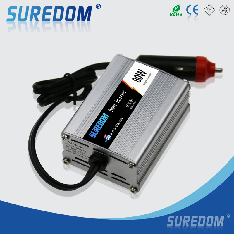 Новинка 80 Вт DC12V к AC220V автомобильный инвертор зарядное устройство с