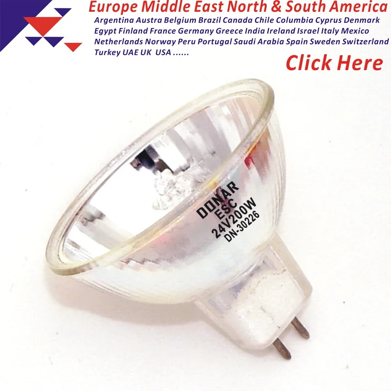 DN 30226 ESC 24 В 200 Вт MR16 GX5.3 2 pin в AV/фото Вольфрамовая галогенная светильник ПА Elmo 8 мм