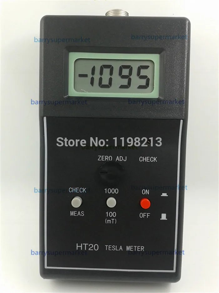 Цифровой Измеритель Гаусса тестер флюса HT20 для магнитного поля детектора