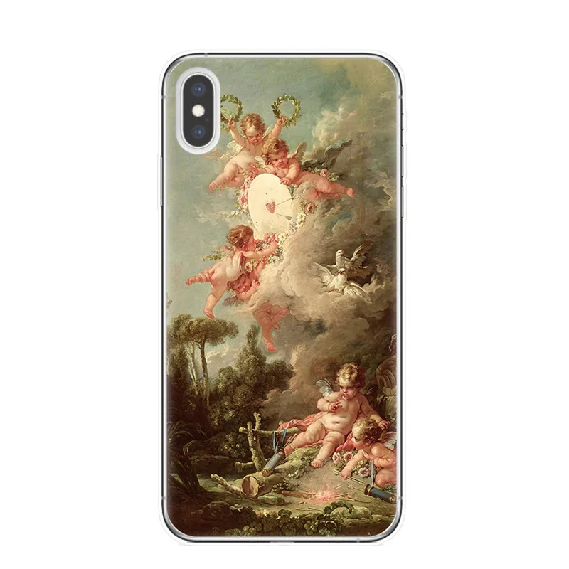 T5622 Ренессанс ангелы Новинка чехол для телефона Fundas для iPhone 11 Pro XS Max X XR 8 7 6 6S Plus 5S SE Чехол Мягкий силиконовый чехол s Coque - Цвет: T5622