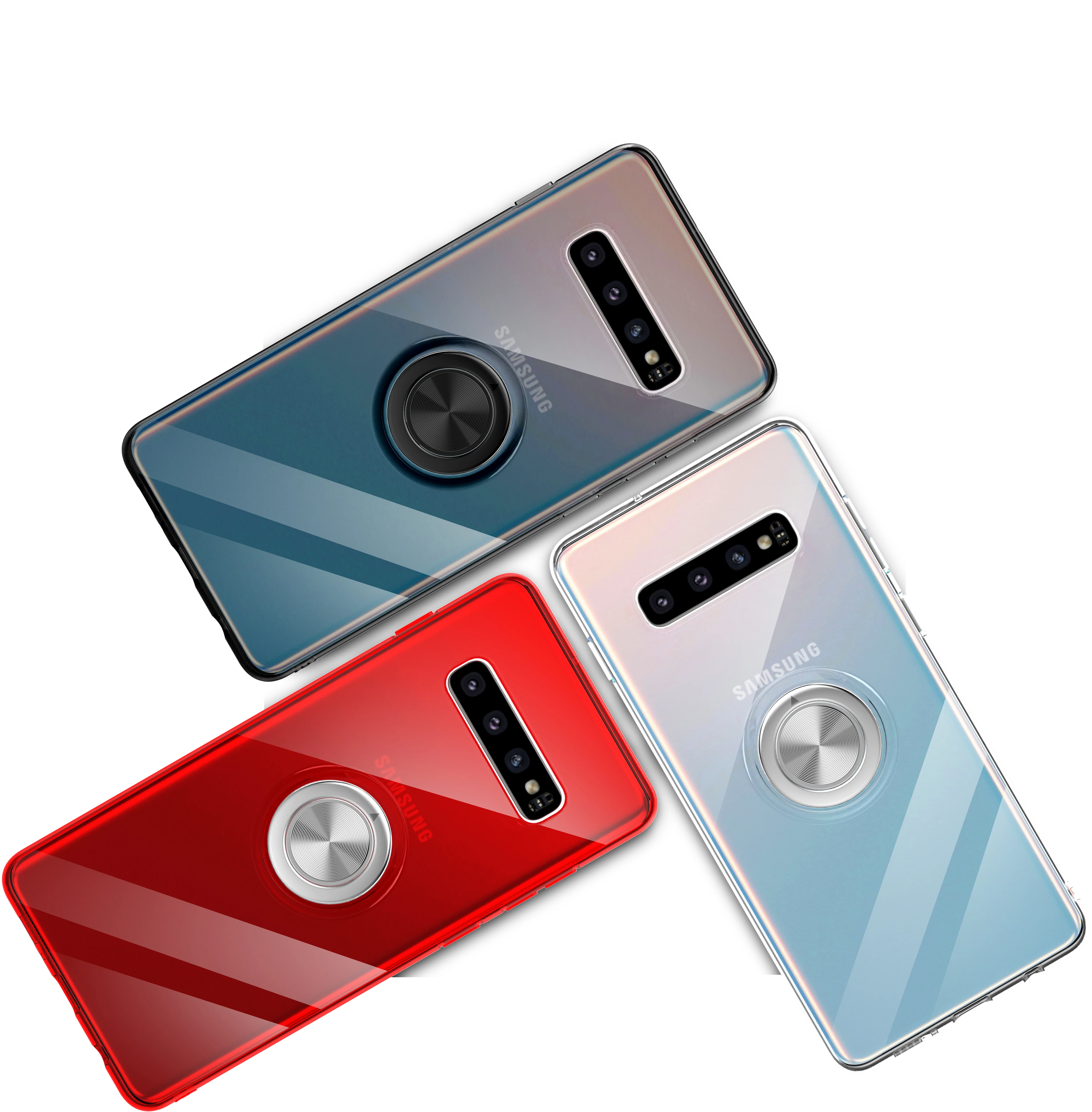 Чехол для Samsung Galaxy Note 10 Pro S10 5G S9 S8 8 9 тонкий прозрачный мягкий чехол с подставкой и
